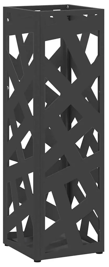 vidaXL Σχέδιο & βάση αποθήκευσης Μαύρο 15.5 x 15.5 x 49 εκ Μέταλλο