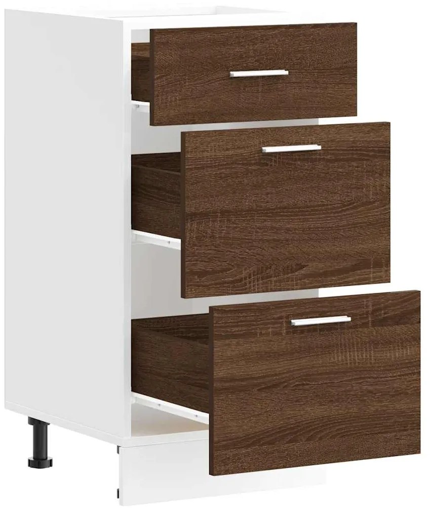Κάτω ντουλάπι καφέ δρυς 40x46x81,5 cm Κατασκευασμένο ξύλο - Καφέ