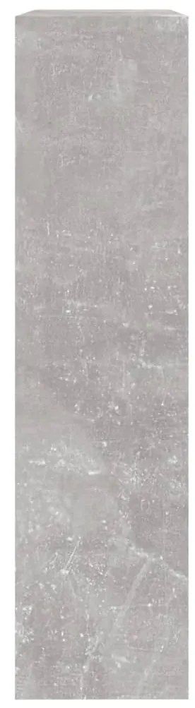 vidaXL Παπουτσοθήκη με Καθρέφτη 2 Επιπέδων Γκρι Σκυροδέμ. 63x17x67 εκ.