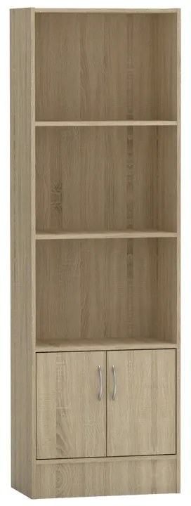 Βιβλιοθήκη Negan sonoma μελαμίνης 57x33x180εκ Υλικό: CLIPBOARD WITH MELAMINE 248-000018