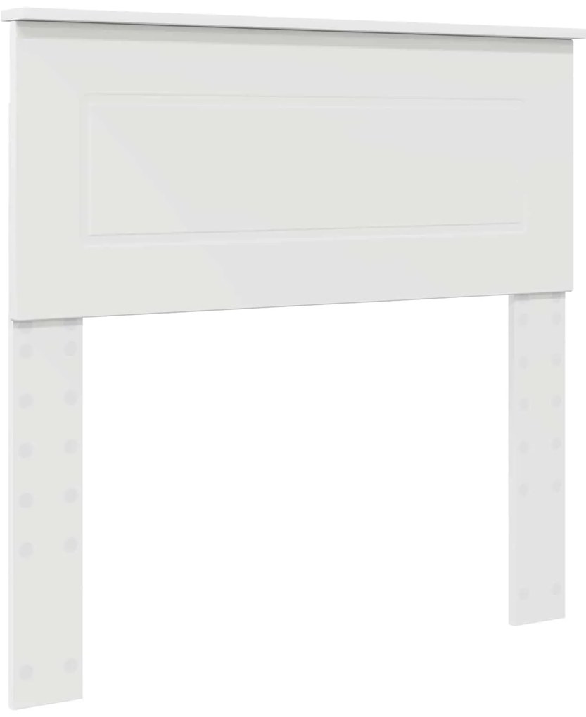 vidaXL Σκελετός Κρεβατιού με ράφι Λευκό 90 x 200 cm Επεξεργασμένο ξύλο