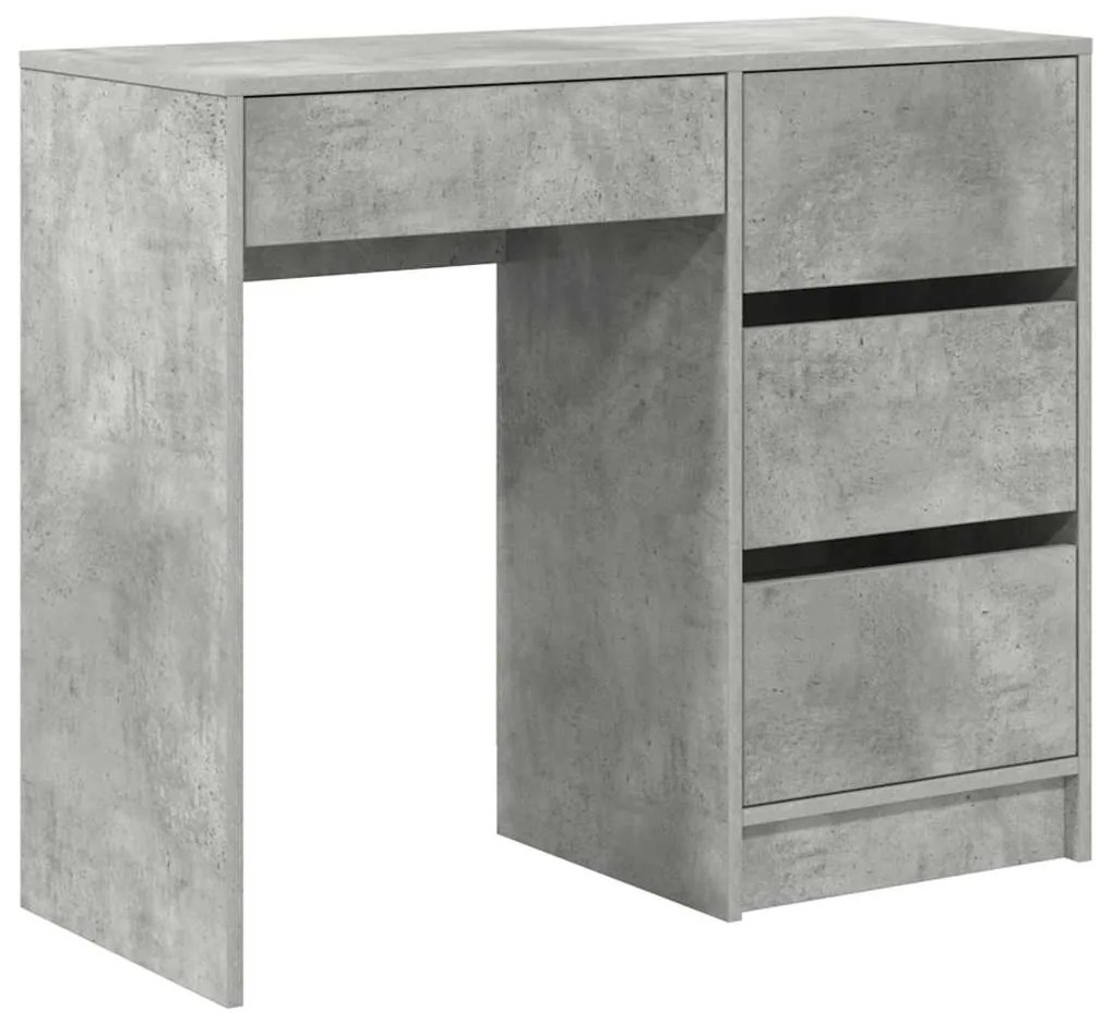 vidaXL Γραφείο Γκρι σκυροδέματος 90 x 37.5 x 75 εκ Επεξεργασμένο ξύλο