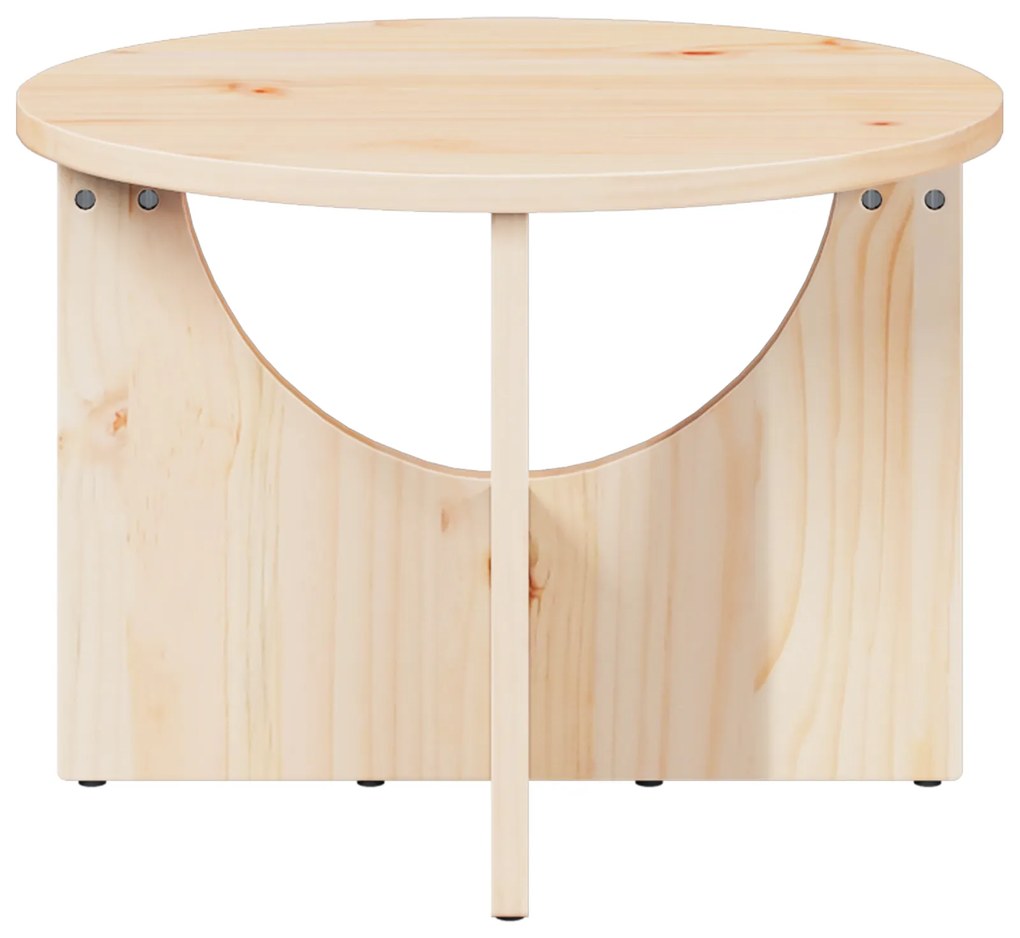 vidaXL Τραπεζάκι σαλονιού Φυσικό 50 x 50 x 35 cm Μασίφ ξύλο πεύκου
