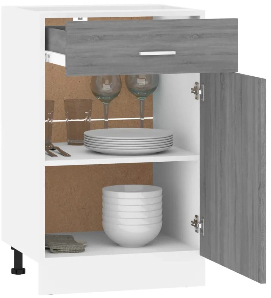 vidaXL Έπιπλο Με Συρτάρι Lyon Γκρι Sonoma 50x46x81,5 εκ. Επεξεργ. Ξύλο