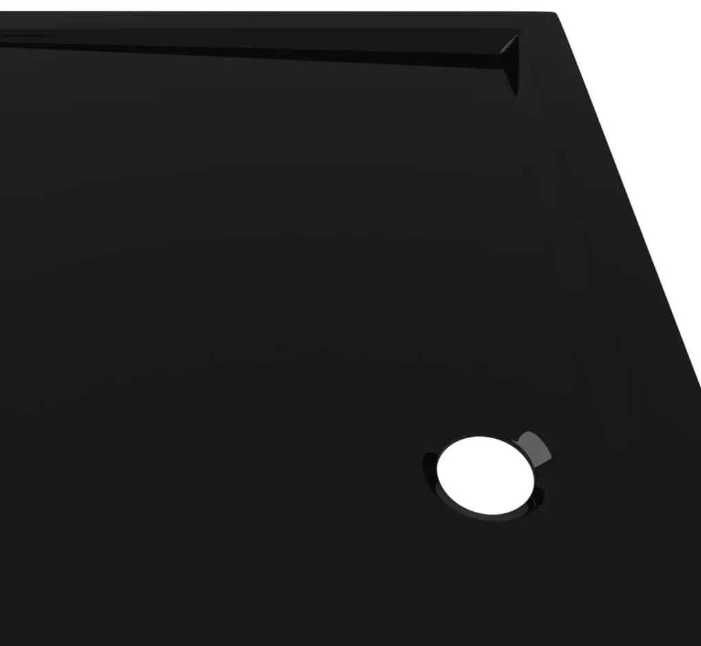 Βάση Ντουζιέρας Ορθογώνια Μαύρη 80 x 120 εκ. από ABS - Μαύρο