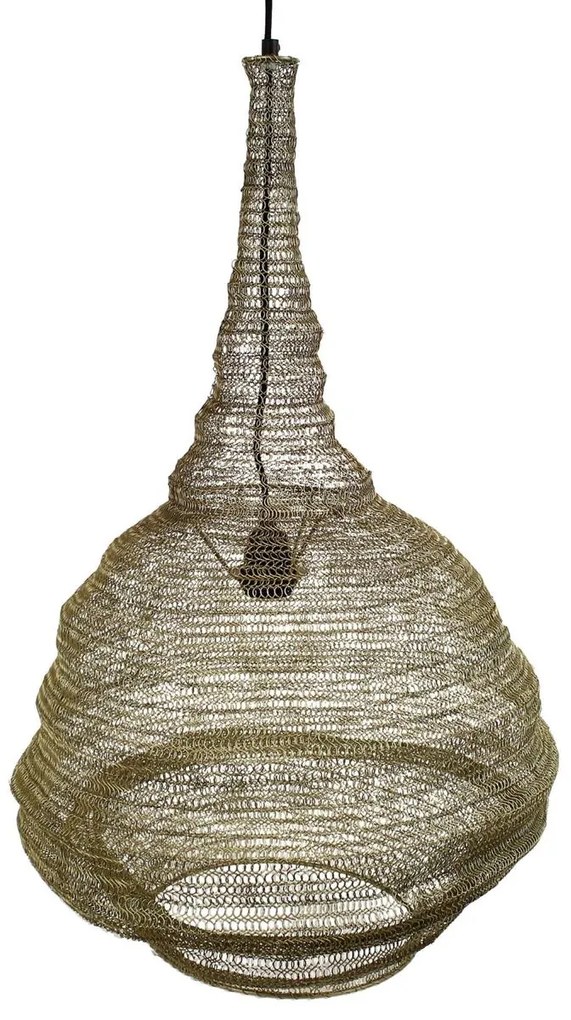 Φωτιστικό Κρεμαστό ArteLibre Χρυσό Μέταλλο 48x48x77cm-05156705