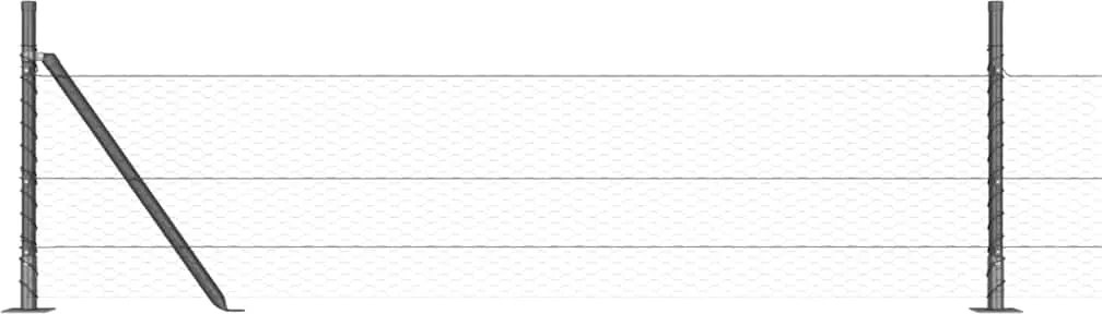 vidaXL Στύλος Περιφράξεων Γκρι