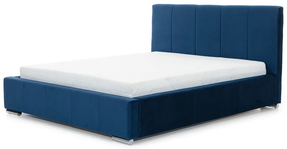 Διπλό κρεβάτι ADALIO 160x200cm, μπλέ σκούρο 274x98x202cm-BOG3129