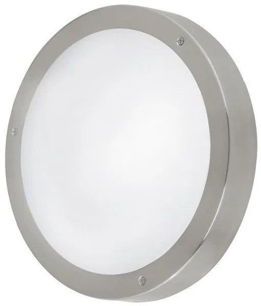 Απλίκα-Πλαφονιέρα Vento 1 inox λευκό γυαλί Eglo-94121-Inox 94121