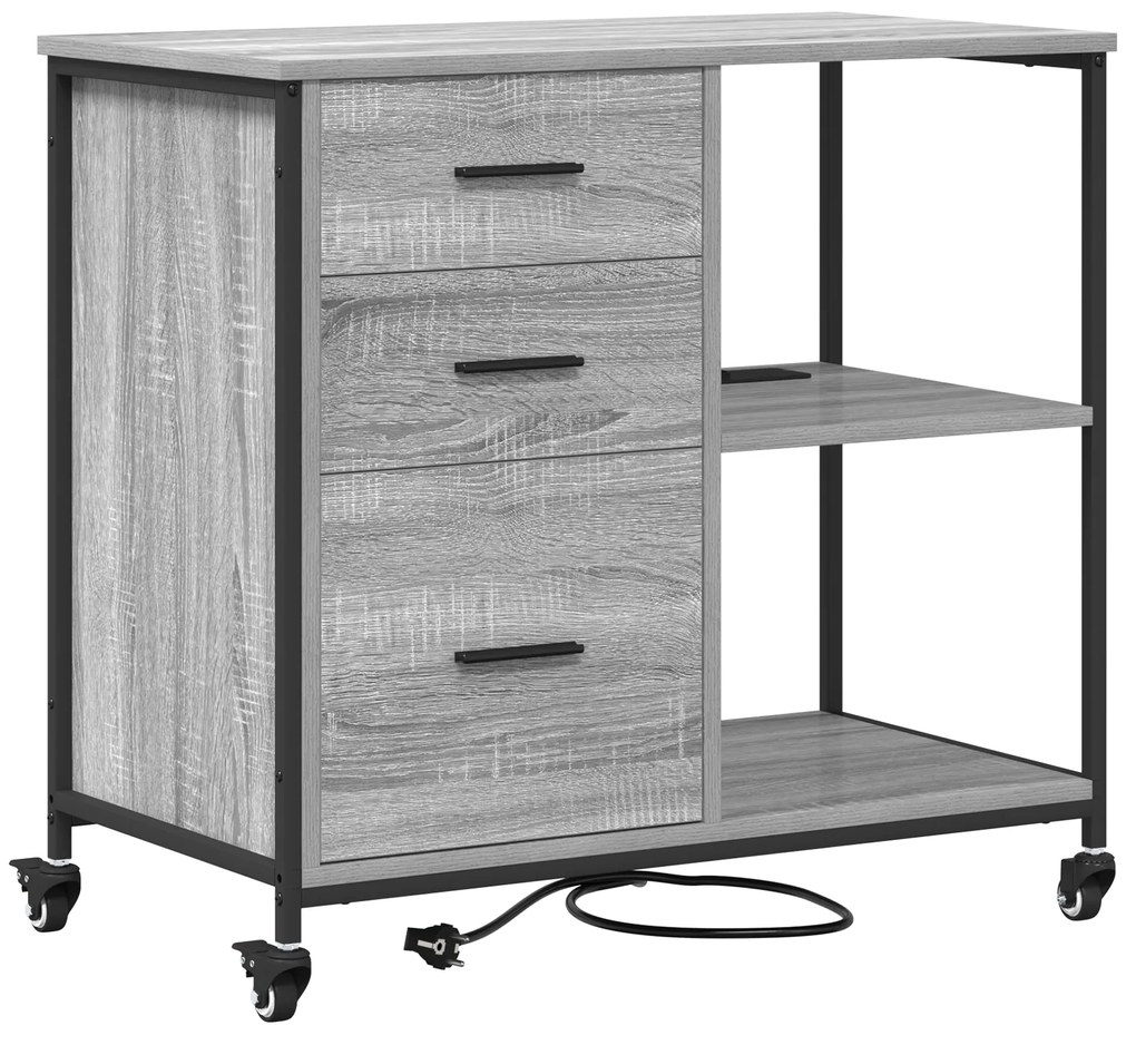 vidaXL Γραφείο Ντουλάπι Γκρι sonoma 76 x 41 x 72 cm Επεξεργασμένο ξύλο
