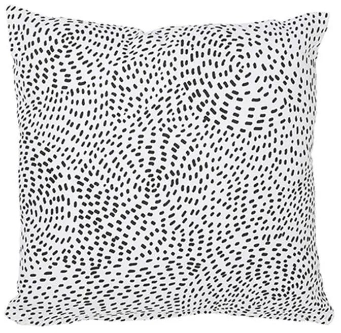 Μαξιλάρι Διακοσμητικό (Με Γέμιση) Dots 02.1064336 White-Black 45X45 Cotton-Polyester