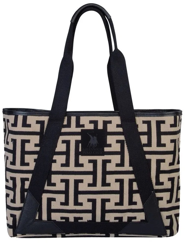 Τσάντα Θαλάσσης 3840 35x42x12 Beige-Black Greenwich Polo Club