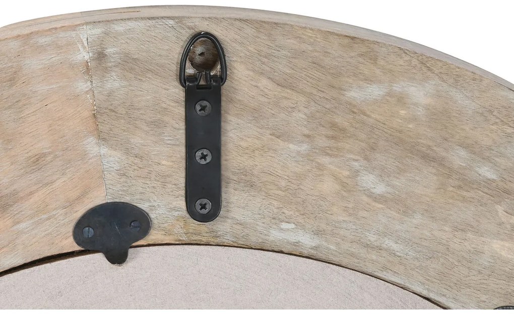 Τοίχο καθρέφτη DKD Home Decor Λευκό Καφέ Mandala Ινδός Μαρινάτος 76 x 4 x 76 cm