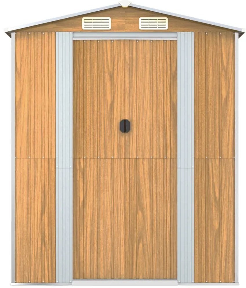 vidaXL Αποθήκη Κήπου Ανοιχτό καφέ 192x772x223 εκ. Γαλβανισμένο Ατσάλι