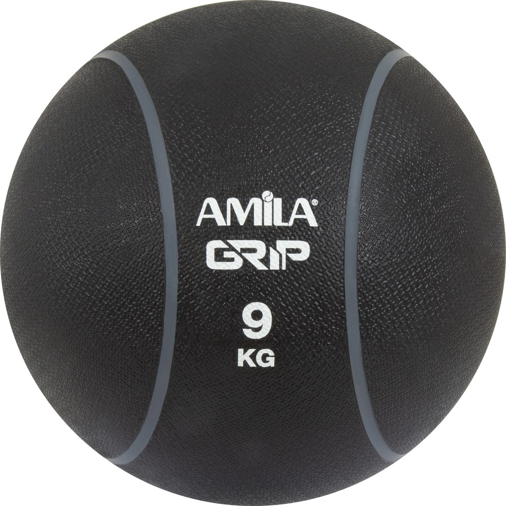 Amila Μπάλα Medicine Grip 9kg σε Μαύρο Χρώμα (84759)