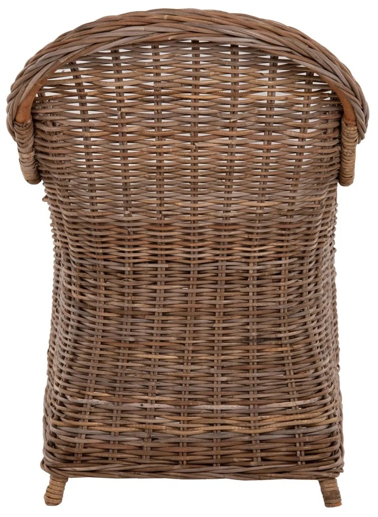 ΠΟΛΥΘΡΟΝΑ ΜΕ ΕΚΡΟΥ ΜΑΞΙΛΑΡΙ KEYLA  ΚΑΦΕ RATTAN 63x65x87Υεκ. 63x65x87 εκ.