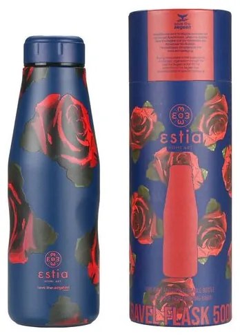 Estia Θερμός Παγούρι Travel Flask Save The Aegean 500ml Electric Roses 01-22112