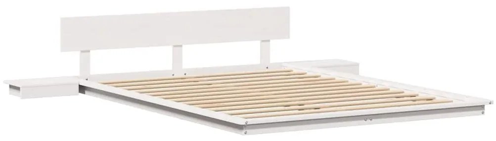 vidaXL Σκελετός Κρεβατιού Λευκό 140 x 200 cm ξύλο
