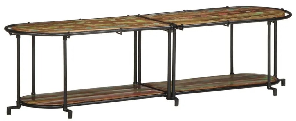 ντουλάπι τηλεόρασης 160x42x40 cm από μασίφ ξύλο αναγεννημένο - Καφέ