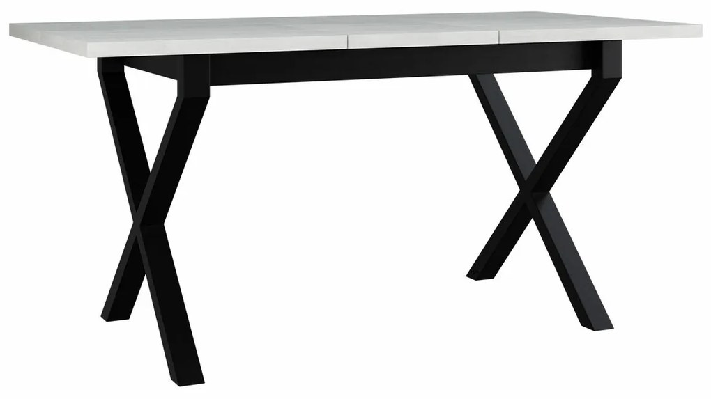Τραπέζι Victorville 300, Artisan βελανιδιά, Μαύρο, 75x80x140cm, 39 kg, Επιμήκυνση, Πλαστικοποιημένη μοριοσανίδα, Μέταλλο | Epipla1.gr