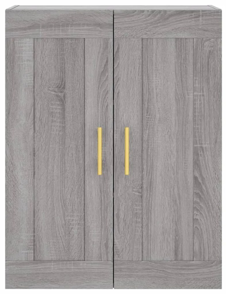 vidaXL Ντουλάπι Γκρι Sonoma 69,5 x 34 x 180 εκ. Επεξεργασμένο Ξύλο