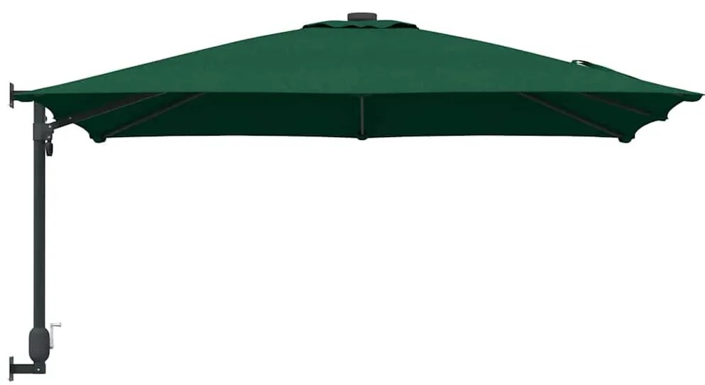 vidaXL Ομπρέλα Κήπου Πράσινο, Μαύρο 248.5 x 247.5 x 160 εκ.