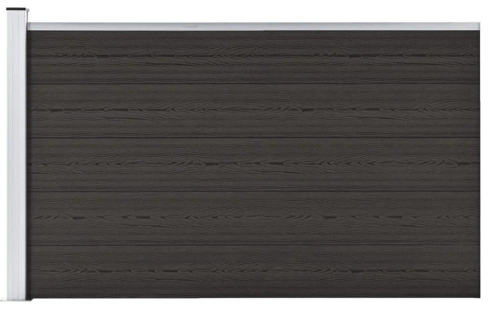 vidaXL Πάνελ Περίφραξης Μαύρο 175 x 105 εκ. από WPC