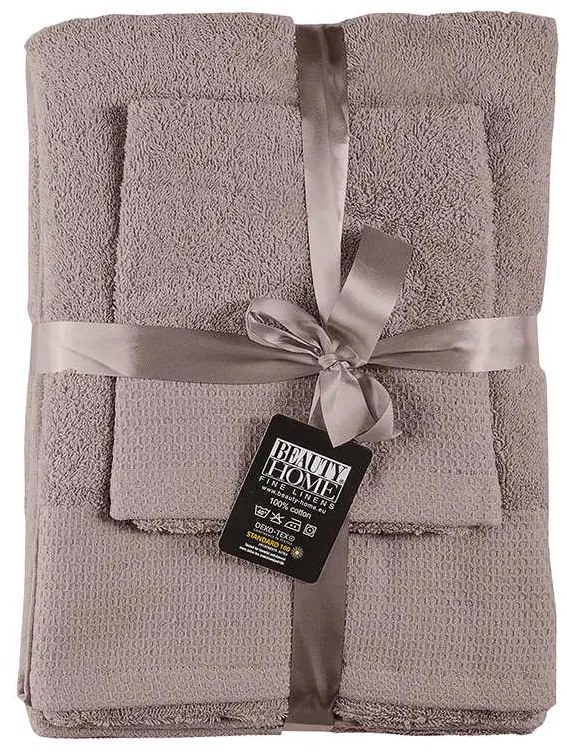 Art 505 Σέτ Πετσέτες 500 gsm 3 τμχ. BEAUTY HOME FL
