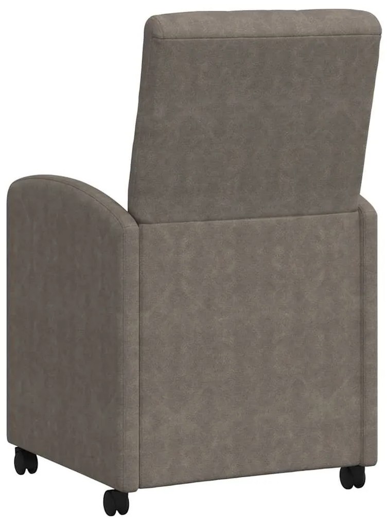 vidaXL Καρέκλες Φαγητού με Ρόδες με τροχούς 2 pcs Γκρι 58 x 67 x 97 εκ