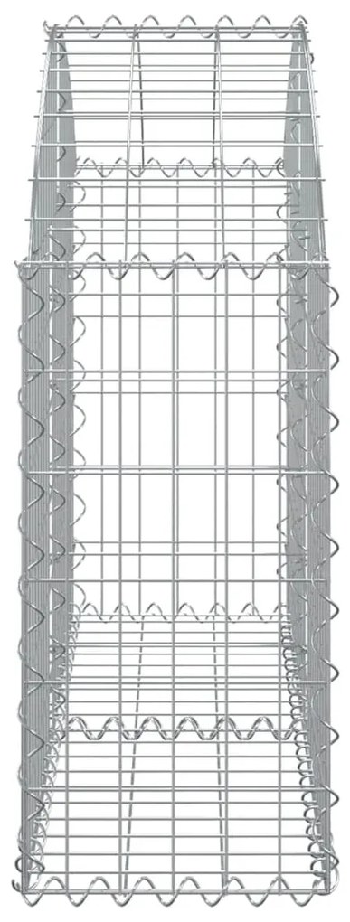 vidaXL Συρματοκιβώτιο Τοξωτό 100x30x60/80εκ. από Γαλβανισμένο Χάλυβα