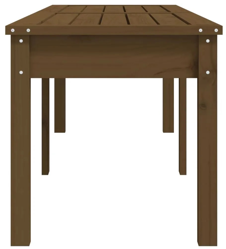 vidaXL Πάγκος Κήπου Διθέσιος Μελί 159,5x44x45 εκ. Μασίφ Ξύλο Πεύκου
