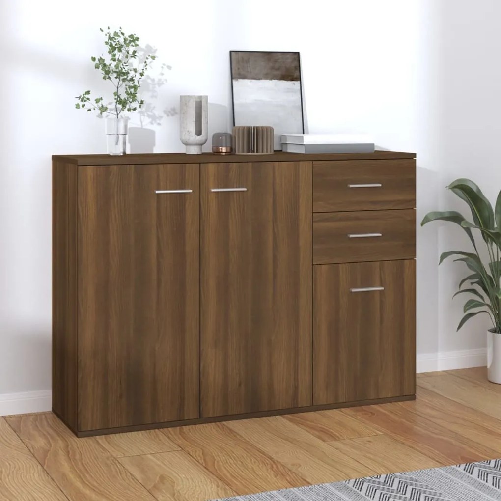 vidaXL Μπουφές Καφέ Δρυς 105 x 30 x 75 εκ. από Επεξεργασμένο Ξύλο