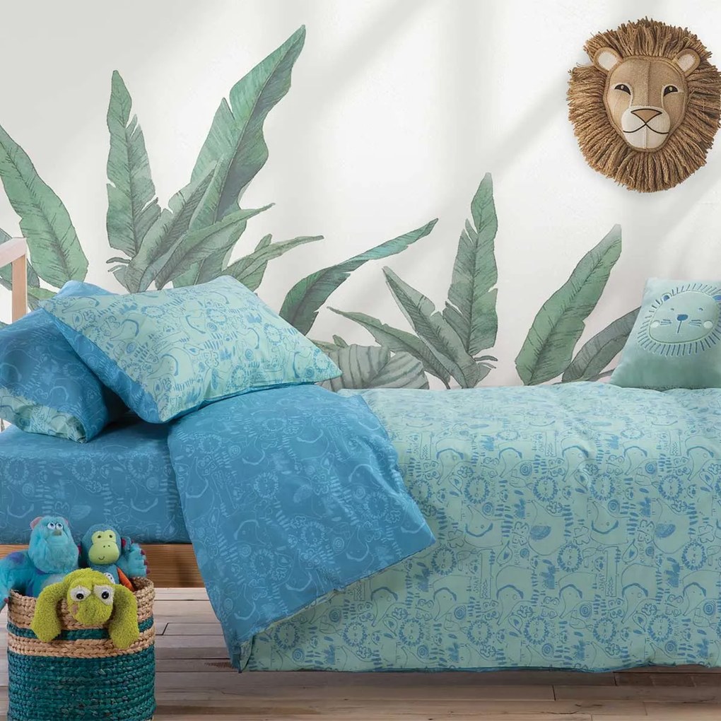 Παπλωματοθήκη Μονή (Σετ 160x240) 2 Όψεων Nef-Nef Homeware Junior Jungle Combo