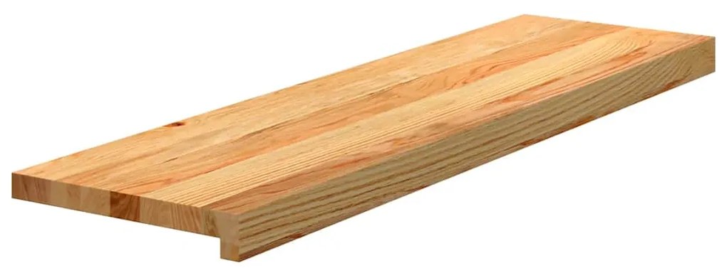 vidaXL Πατάκια Σκάλας 2 τεμ. Ανοιχτό Καφέ 90x25x2 cm Ξύλο Δρυός