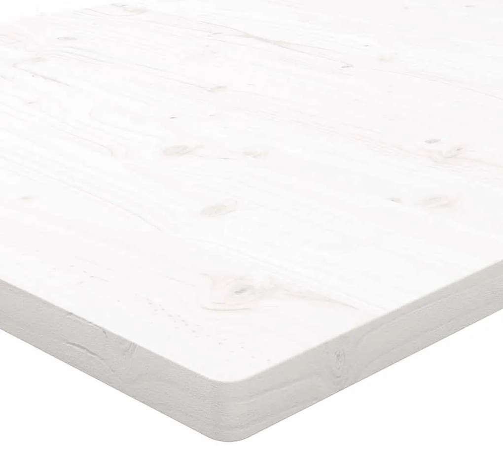 vidaXL Επιφάνεια Τραπεζιού Ορθογ. Λευκή 110x55x2,5 εκ. από Μασίφ Πεύκο