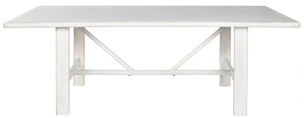 Τραπεζαρία Home ESPRIT Λευκό Ξύλο από Μάνγκο 213,4 x 96,5 x 76,2 cm