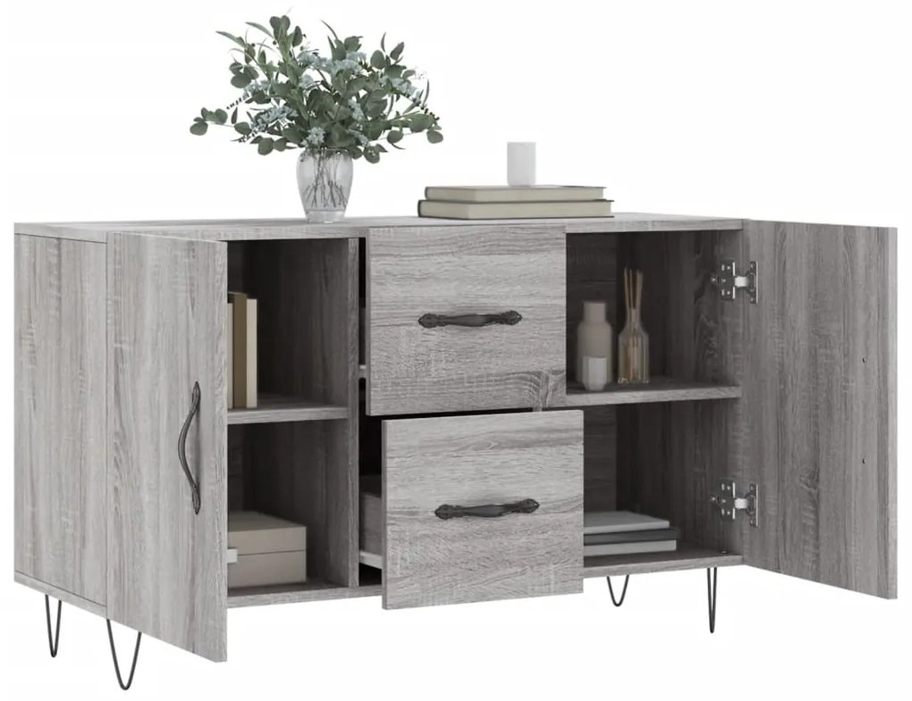vidaXL Μπουφές Γκρι Sonoma 100 x 36 x 60 εκ. από Επεξεργασμένο Ξύλο