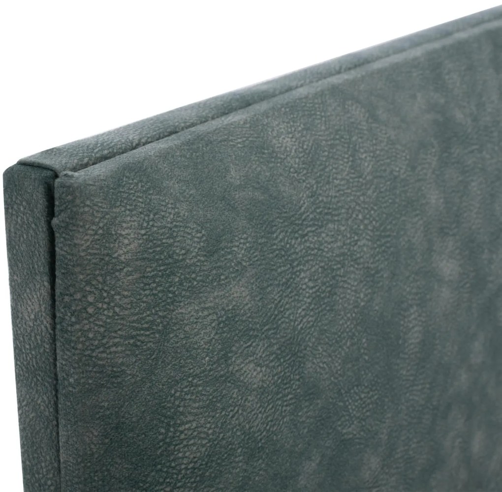 Επενδυμένο Κρεβάτι MILO Μονό Nubuck Πράσινο 90x200 εκ. 90x202x136 εκ.