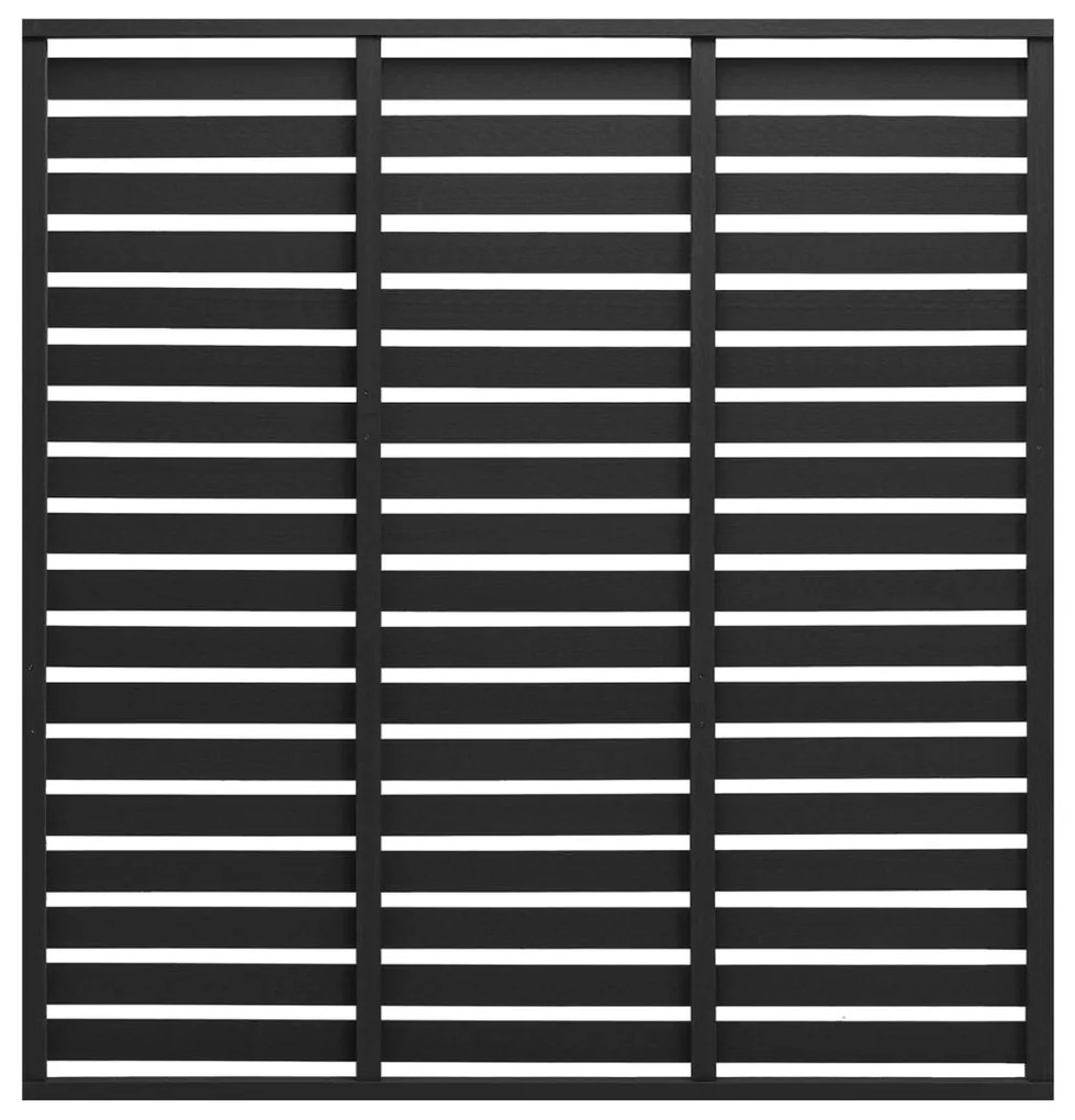 Πάνελ Περίφραξης Μαύρο 180 x 180 εκ. από WPC