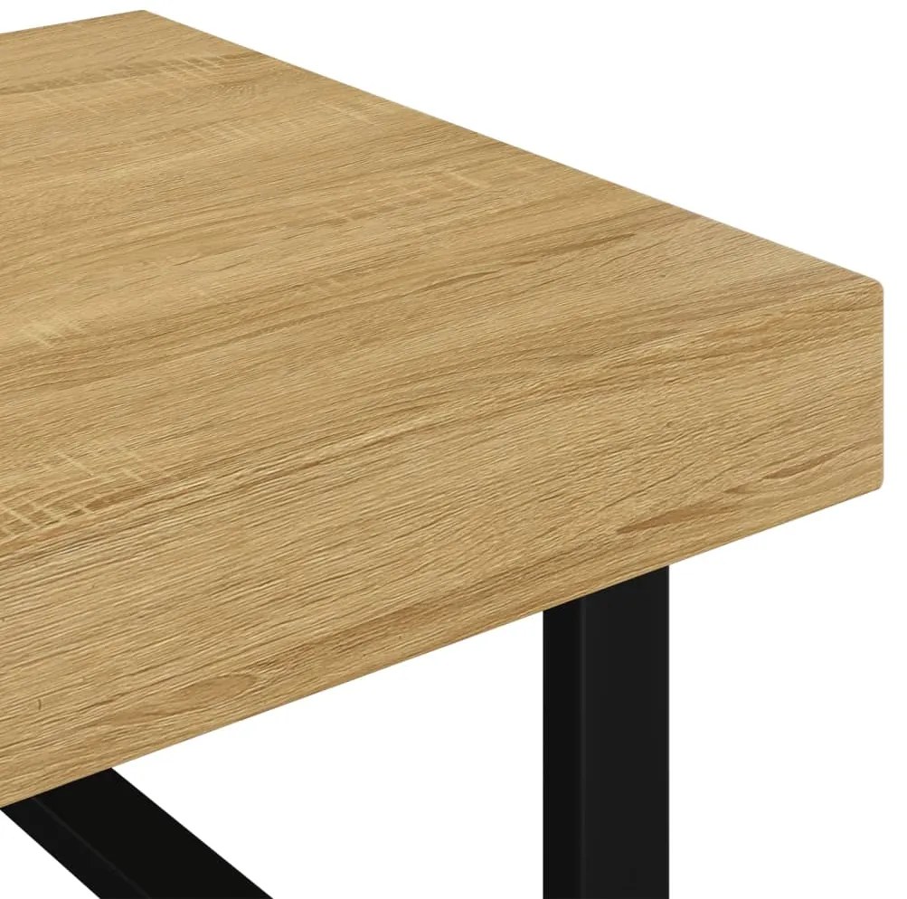 vidaXL Τραπεζάκι Σαλονιού Αν. Καφέ/Μαύρο 120x60x40 εκ. από MDF/Σίδερο