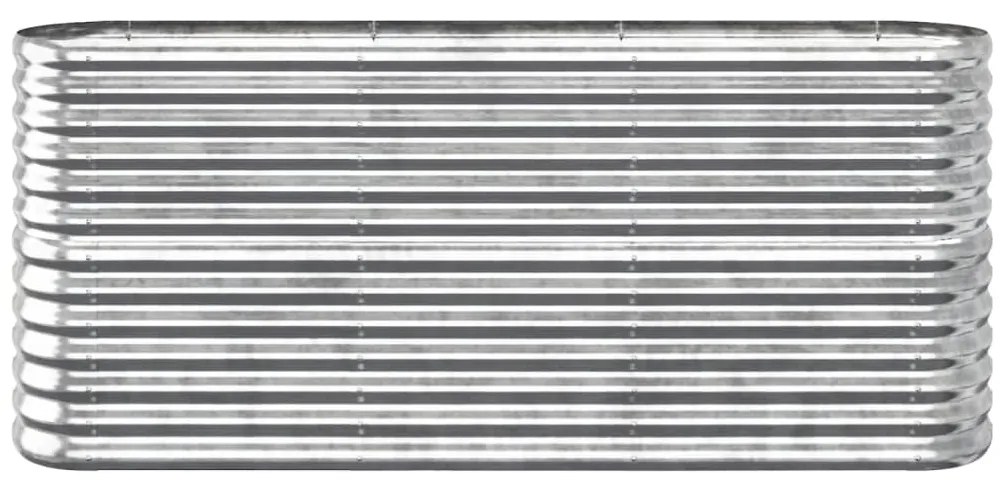 vidaXL Ζαρντινιέρα Ασημί 152x40x68 εκ. Γαλβανισμένος χάλυβας