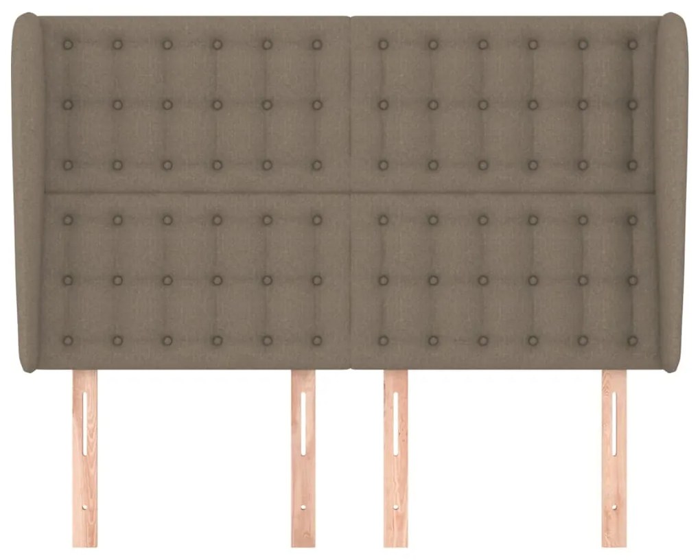 vidaXL Κεφαλάρι με Πτερύγια Taupe 147x23x118/128 εκ. Υφασμάτινο