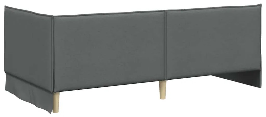 vidaXL Κρεβάτι Γωνίας με κεφαλάρι Σκούρο γκρι 80 x 200 cm ύφασμα