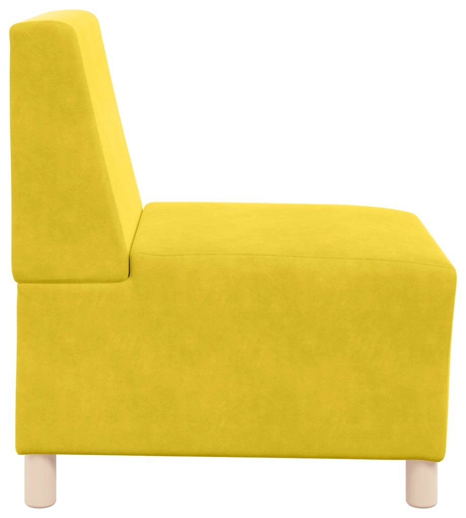 vidaXL Καναπέδες 2 pcs Κίτρινο 55 x 74 x 82 εκ. Βελούδο