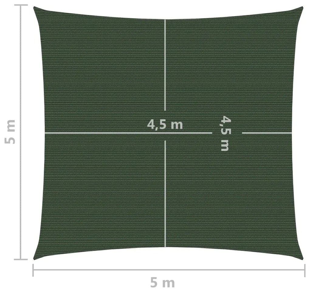 ΠΑΝΙ ΣΚΙΑΣΗΣ ΣΚΟΥΡΟ ΠΡΑΣΙΝΟ 5 X 5 Μ. ΑΠΟ HDPE 160 ΓΡ./Μ² 311443