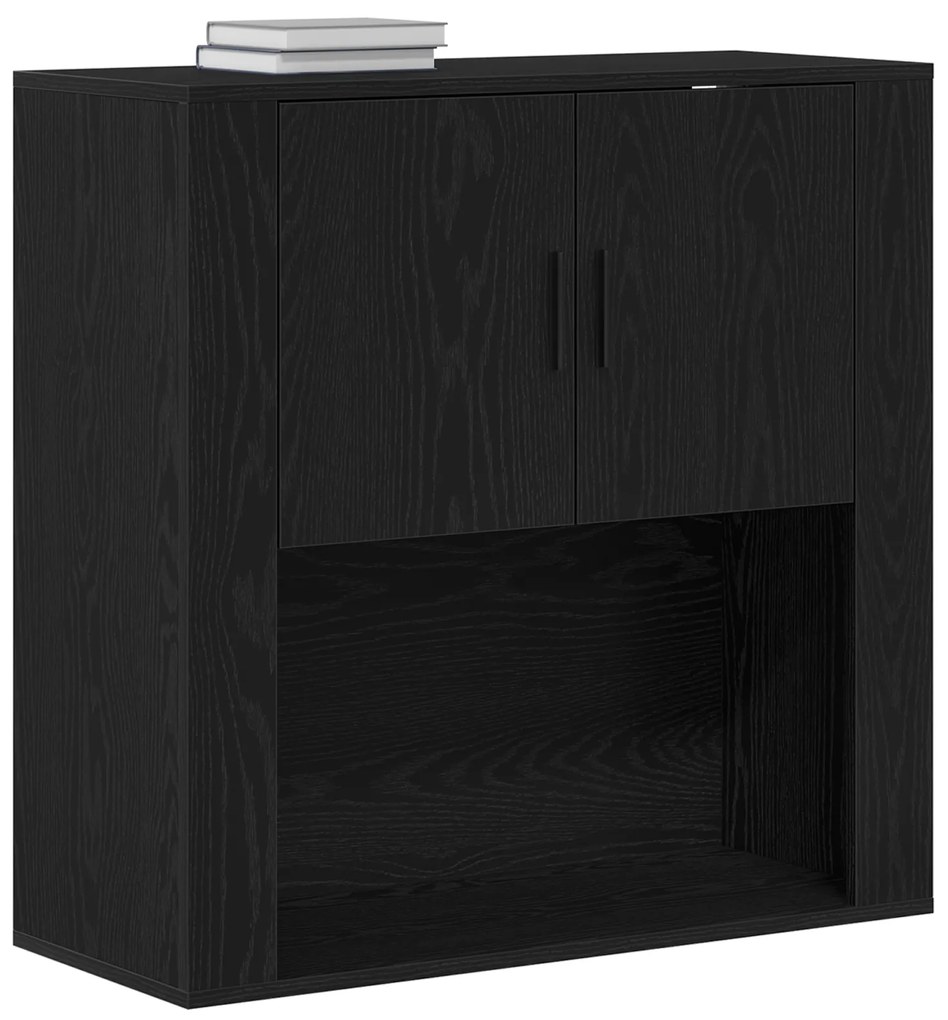 vidaXL Ντουλάπι Τοίχου  Μαύρης Βελανιδιάς 80x33x80 εκ. Επεξεργασμένο Ξύλο