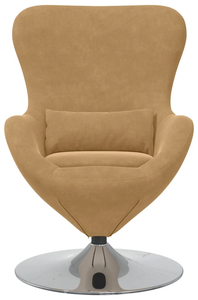 vidaXL Πολυθρόνα Αυγού Brown Βελούδο