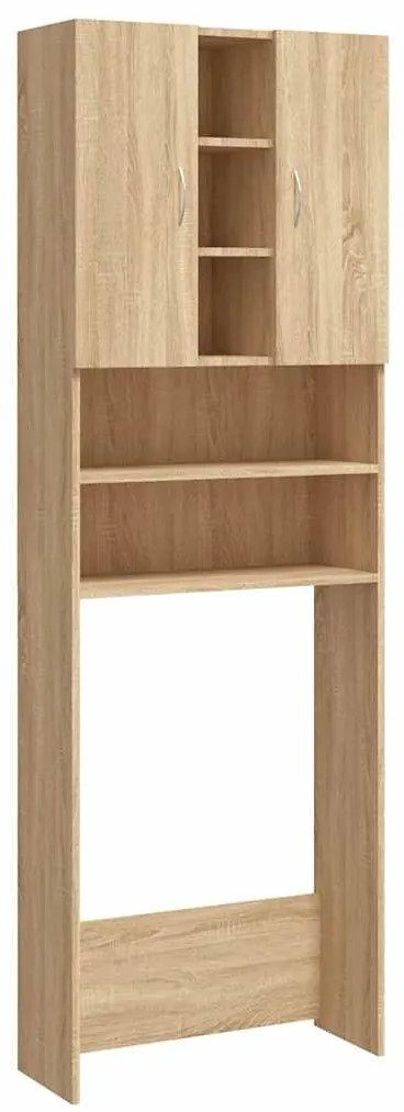 vidaXL Ντουλάπι Πλυντηρίου Sonoma Δρυς 64 x 25,5 x 190 εκ.