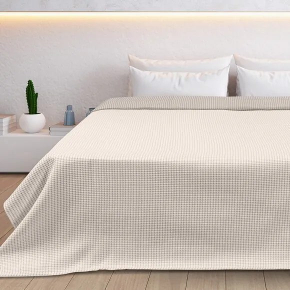Beauty Home Κουβέρτα μονή διπλής όψεως Cross matelasse Art 11173 170x270 Άμμου