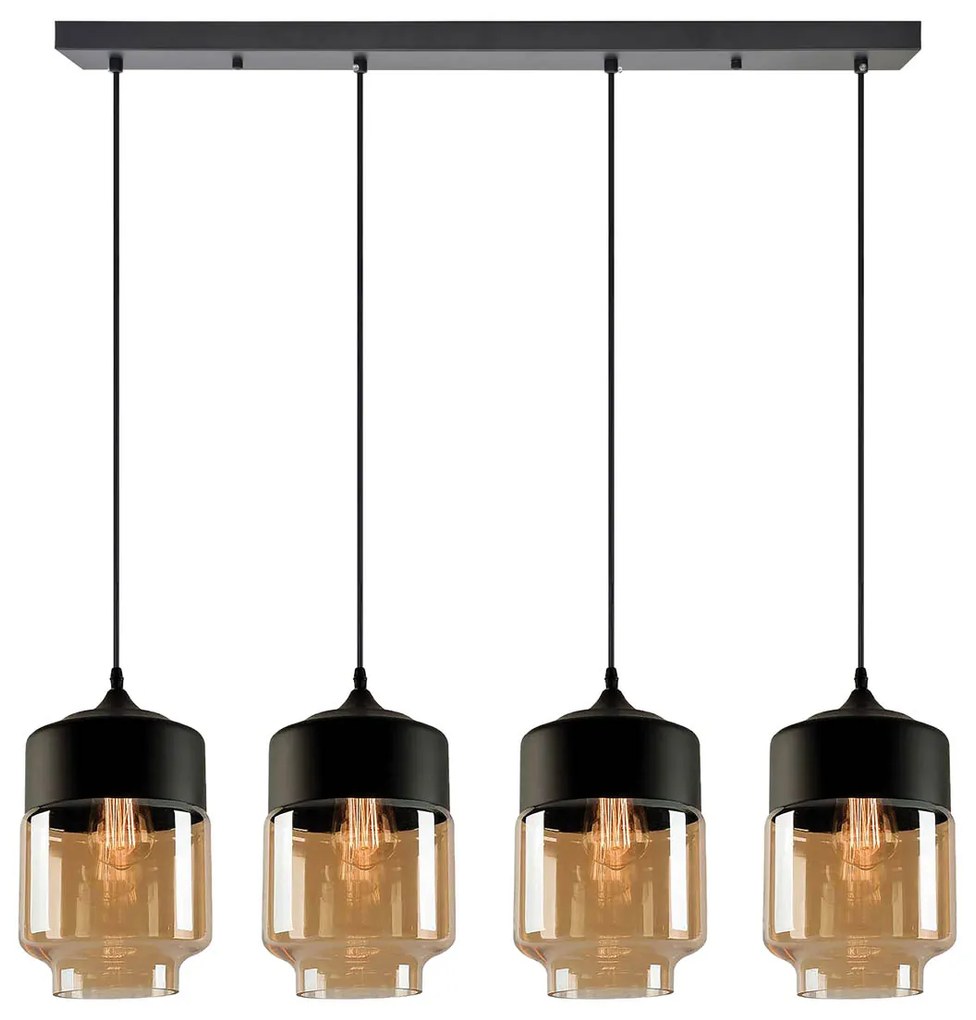 Φωτιστικό Οροφής Πολύφωτο Homelighting Gaby 77-8790 Honey/Black